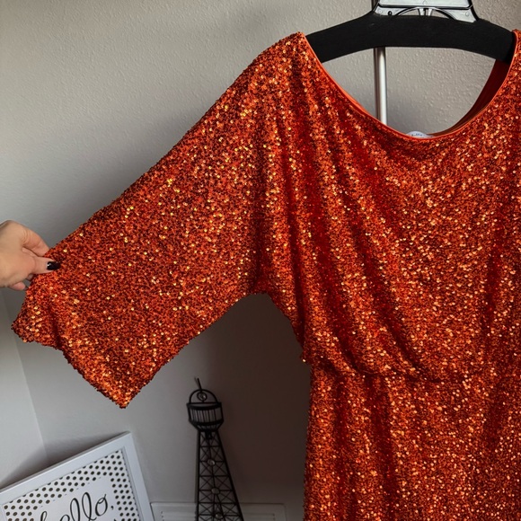 NWT Never Fully Dressed Sequin Tilly Off The Shoulder Long Sleeve Mini Dress - Picture 10 of 14